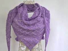 Lila - pletený šátek z alpaky