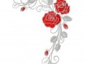Riflová taštička - Červená růže