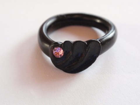 Prstýnek - JIN šperk kamínek safír k narozeninám z lásky originální dárek prsten prstýnek dárek sova krásn 