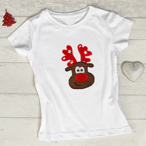 Dívčí tričko s vánočním sobíkem vánoce sob vánoční sob srdíčkový sob sobí tričko tričko se sobem vánoční tričko 