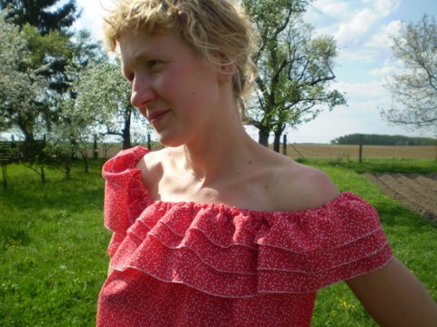 šatečky ala Carmen letní šaty vzdušné 