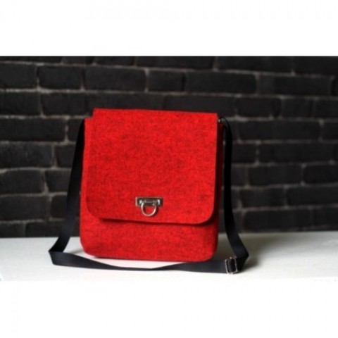 Eco kabelka Design Malá Červená kabelka plsť originální kabelka malá kabelka červená kabelka 
