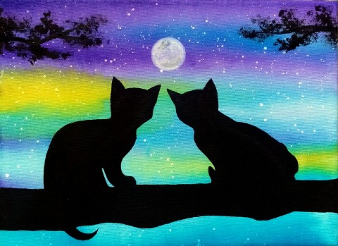 kočky kočky plátno 