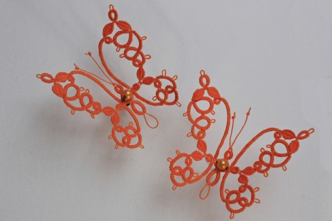 oranžový motýlek - zápich dekorace motýl motýlek 