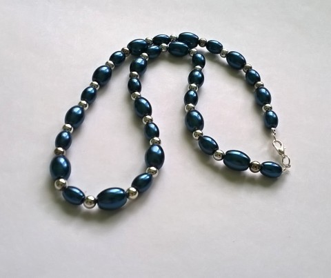 Voskované modré perle 