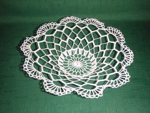 Háčkovaná miska malá domov háčkovaná bílá dekorativní miska handmade crochet 