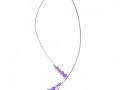 Sv. fialový jednoduchý náhrdelník