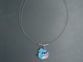 Angry bird modrý -dětský náhrdelník