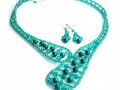 Smaragdový náhrdelník + náušnice