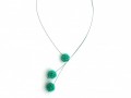 Zelená odrátkovaná - náhrdelník