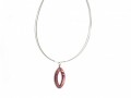 Perleťový náhrdelník -burgundy ovál