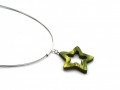 Perleťový náhrdelník -zelená hvězda