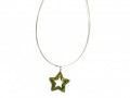 Perleťový náhrdelník -zelená hvězda