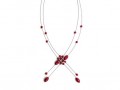 Červená elegance - náhrdelník