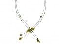 Olivově zelená elegance -náhrdelník