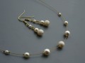 Smetanové perličky-náhrdelník s roz