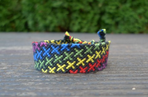 Náramok - Hviezdny chodník náramek pletený náramky pestrý barevný bavlnky náramky přátelství 
