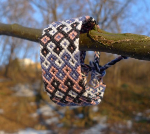 Náramok - Morská pena náramek pletený náramky pestrý barevný bavlnky náramky přátelství 