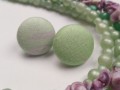 Zelenofialové – buttonkové náušnice