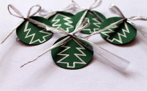 Stromečky na dárečky dekorace dárek strom vánoce mašle visačka 