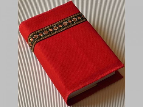 Old Times, červená - obal na knihu nálada ornament obal kniha knihu knihy obal na knihu 