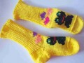 Velikonoční ručně pletené ponožky