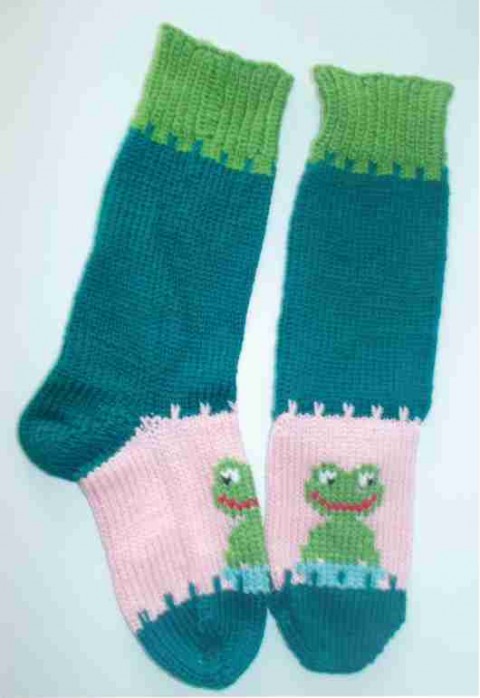 Velikonoční ručně pletené ponožky ručně pletené ponožky žabička 