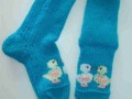 Velikonoční ručně pletené ponožky
