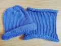 Pletený komplet (modrá)