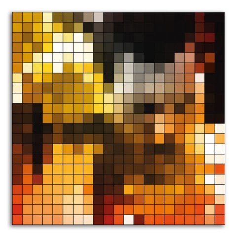 Freddie Mercury | 100 × 100 cm dekorace originální obraz moderní interiér design top abstrakce plátno grafika umění stylové popart obraz na plázně pixoo pixel art freddie mercury 
