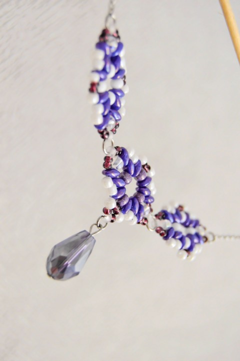 V barvách bezu - náhrdelník korálky fialová fialové fialový  