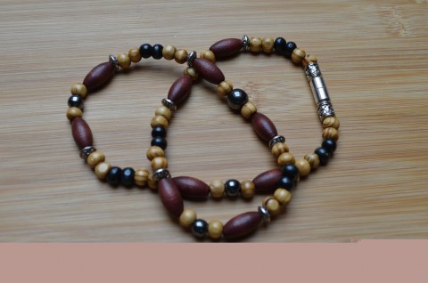 Pánský náhrdelník - s Hematitem náramek korálky kameny léčivý ochranný čakrový meditační joga 