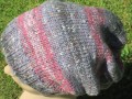 Čepice pletená -  růžovo šedá