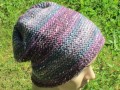 Čepice pletená - do fialova...