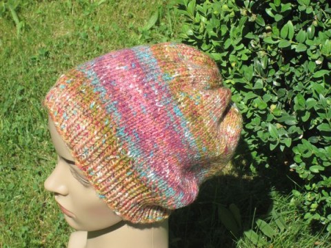Čepice - kombinace hezkých barviček čepice pestrobarevná čepka hučka pro ženy pletená čepice 