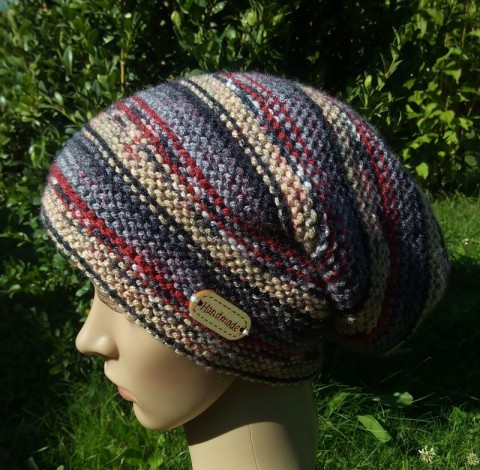 Čepice pletená, podzimní barvy čepice barevná čepka hučka pro ženy pletená čepice 