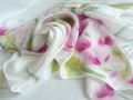Bílá romantika - hedvábný šátek