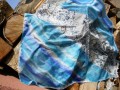 Tyrkysový hedvábný šátek 75x75cm