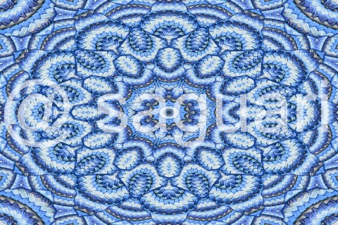 Modrý pletený kaleidoskop (foto) modrý bílá mandala kaleidoskop 