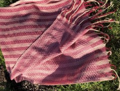 Ručně tkaný bavlněný šál