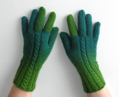 Pro nějakou žabičku zelená pletené zimní podzimní rukavice rukavičky prstové ivka 