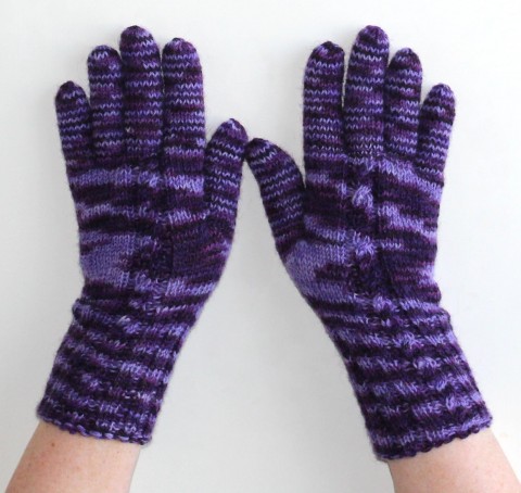 Rukavice..švestičky nebo borůvky? fialová pestré zimní lila podzimní rukavice rukavičky prstové ivka 