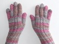 Rukavice pletené prstové dámské