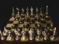 Klečící šachové figury - zlacené