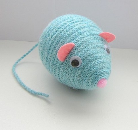 Modrý myšák Mojmír dekorace originální děti pokoj hračka láska myš myšák myška dětské veselý štěstí zvířátko čert myšička milé 