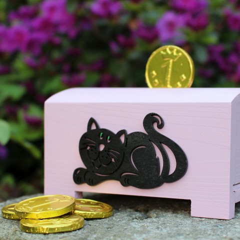 Pokladnička děti pejsek krabička kočička pokladnička peníze úspory koruny 
