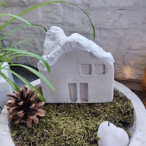 Betonový domek, zimní č.1 domov dekorace sníh vánoce vánoční zimní domeček 