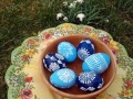 Velikonoční kraslice modré 6ks