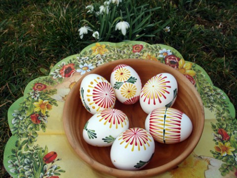 Velikonoční kraslice barevné 6ks velikonoce voskované vajíčka kraslice vajíčko skořápka svátky velikonoční kraslice výdutek vyfouklé vajíčko 