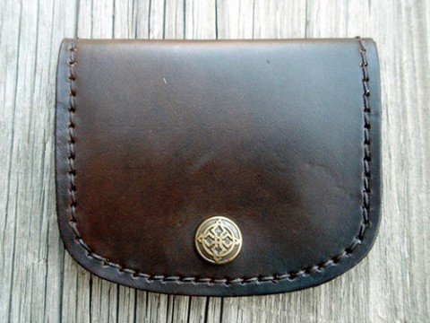 Kožená peněženka - tmavě hnědá originální dárek kožený peněženka kůže dolarka 